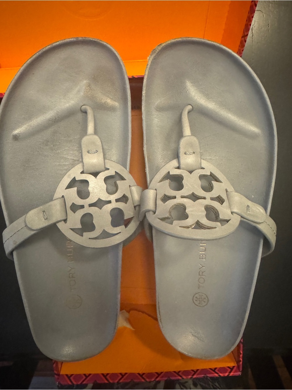Tory Burch Cloud Blue Miller Thong Sandals